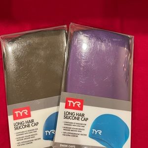Long hair silicone swimming caps